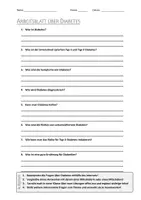 Vorschau - Arbeitsblätter - AB mit Fragen zum Thema "Diabetes" + Lösungsblatt + Mindmap + Infografik - Deckblatt