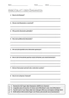Vorschau - Arbeitsblätter - AB mit Fragen zum Thema "Diamant" + Lösungsblatt + Infografik - Deckblatt