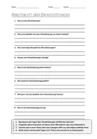 Vorschau - Arbeitsblätter - AB mit Fragen zum Thema "Dienstleistung" + Lösungsblatt + Mindmap + Infografik - Deckblatt
