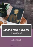 Vorschau - Arbeitsblätter - Immanuel Kant - Steckbrief - Deckblatt
