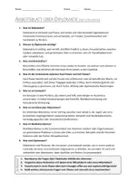 Vorschau - Arbeitsblätter - AB mit Fragen zum Thema "Diplomatie" + Lösungsblatt - Seite 1
