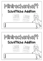 Vorschau - Arbeitsblätter - Übungsheft Schriftliche Addition (Minirechenheft) - Seite 1