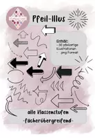 Vorschau - selbst erstellte Cliparts/Grafiken - 30 Pfeil Illustrationen zur nicht kommerziellen Nutzung - Deckblatt