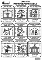 Vista previa - Juegos / Gamificación - Past Perfect Simple - Go Fish -B&W - página 1