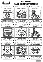 Vista previa - Juegos / Gamificación - Past Perfect Simple - Go Fish -B&W - página 3