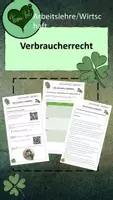 Vorschau - Stundenentwürfe - Einzel-/Doppelstunde zum Thema Verbraucherrecht - Deckblatt