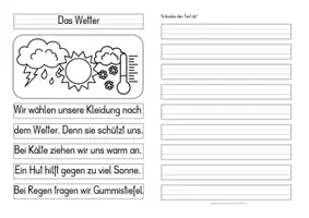 Vorschau - Anderer Materialtyp - Wetter - Differenzierte Tafel-, Ansage und Abschreibtexte - Seite 3