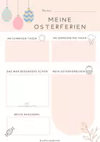 Vorschau - Arbeitsblätter - Meine Osterferien - Erzählblatt im Boho-Stil - Seite 2