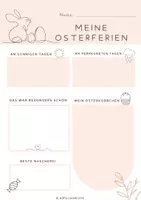 Vorschau - Arbeitsblätter - Meine Osterferien - Erzählblatt im Boho-Stil - Seite 3
