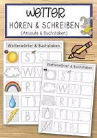 Vorschau - Anderer Materialtyp - Wetter - Anlaute + Buchstaben - Deckblatt