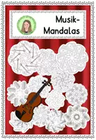 Vorschau - Mal- und Bastelvorlagen - "Musik"-Mandalas - Ausmalbilder, Freiarbeit - Deckblatt