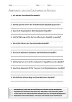 Vorschau - Arbeitsblätter - AB mit Fragen zum Thema "Dominikanische Republik" + Lösungsblatt - Deckblatt