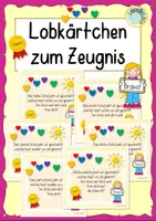 Vorschau - Anderer Materialtyp - Lobkärtchen zum Zeugnis, Halbjahreszeugnis - Das wahre Zeugnis - Deckblatt
