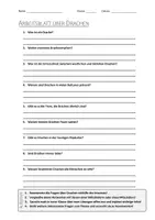 Vorschau - Arbeitsblätter - AB mit Fragen zum Thema "Drache" + Lösungsblatt + Infografik - Deckblatt