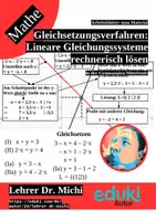 Vorschau - Arbeitsblätter - Gleichsetzungsverfahren: Lineare Gleichungssysteme rechnerisch lösen (+Lösung) - Deckblatt