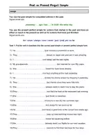 Vorschau - Arbeitsblätter - Past vs Present Perfect Simple - Explanation, Exercises and Solutions - Seite 1