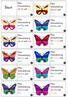 Vorschau - Spiele - Lese-Domino Schmetterlinge - Seite 1