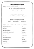 Vorschau - Arbeitsblätter - Deutschland Quiz. Als Wiederholung und für Vertretungsstunden - Seite 1