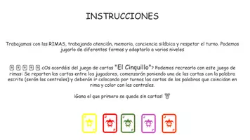 Vista previa - Tarjetas / Manipulativos - CINQUIRIMAS DE PALABRAS - página 1
