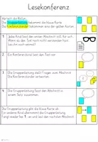 Vorschau - Arbeitsblätter - Lesekonferenz - Ablaufplan und Rollenkarten - Seite 1