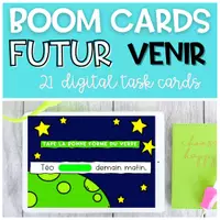 Aperçu - Jeux - FUTUR SIMPLE Venir BOOM CARDS - Page de couverture