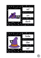 Vorschau - Stationenlernen - Präpositionen: Klammerkarten (Zauberkatze) - Seite 3