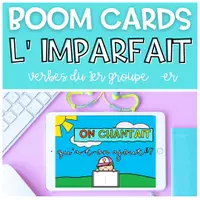 Aperçu - Apprentissages en autonomie - BOOM CARDS L' imparfait 1er groupe | Verbes en -er - Page de couverture