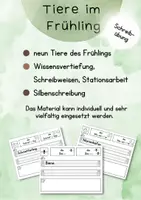 Vorschau - Arbeitsblätter - Tiere im Frühling - Gesamtpaket - Seite 1