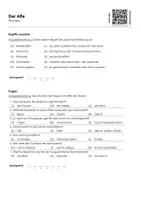 Vorschau - Arbeitsblätter - Der Affe - Arbeitsblatt (Infotext und Übungen) - Seite 1