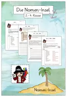 Vorschau - Unterrichtsreihen - Die Nomen-Insel mit Kapitän Book - Deckblatt