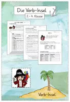 Vorschau - Unterrichtsreihen - Die Verb-Insel mit Kapitän Book - Deckblatt