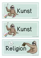 Vorschau - Poster - Faultierklasse Materialpaket – Klassenzimmer Deko Grundschule Klasse 1 | Klassentier Faultier | Classroom Management | Organisation & Einschulung - Seite 3