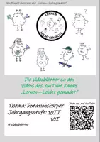 Vorschau - Arbeitsblätter - Thema: Rotationskörper Klasse 10 (4 Videoblätter) - Deckblatt