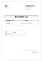 Vorschau - Stundenentwürfe - Sammlung von Amtlichen Unterrichtsvorbereitungen, UV - Seite 1