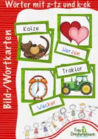 Vorschau - Fördermaterial/Inklusion - Bild-/Wortkarten - Wörter mit k-ck und z-tz - Deckblatt