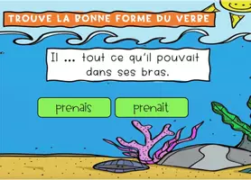 Aperçu - Jeux - BOOM CARDS L' Imparfait PRENDRE - Page 1