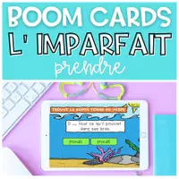 Aperçu - Jeux - BOOM CARDS L' Imparfait PRENDRE - Page de couverture