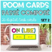 Aperçu - Apprentissages en autonomie - BOOM CARDS Passé composé SET 2 - Page de couverture