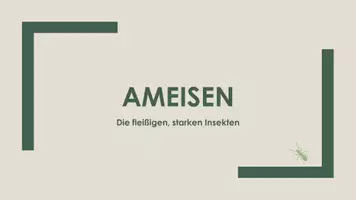 Vorschau - Präsentationen/Tafelbilder - Die Ameise (Präsentation und H5P) - Deckblatt