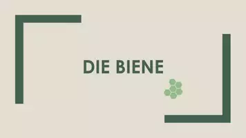 Vorschau - Präsentationen/Tafelbilder - Die Biene (Präsentation und H5P) - Deckblatt