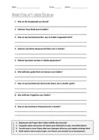 Vorschau - Arbeitsblätter - AB mit Fragen zum Thema "Dublin" + Lösungsblatt + Infografik - Deckblatt