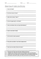 Vorschau - Arbeitsblätter - AB mit Fragen zum Thema "Duden" + Lösungsblatt + Mindmap + Infografik - Deckblatt