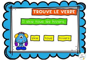 Aperçu - Apprentissages en autonomie - Kit pédagogique BOOM CARDS Verbe, infinitif, groupe - Page 3