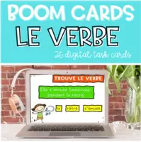 Aperçu - Apprentissages en autonomie - BOOM CARDS Identifier un Verbe - Page de couverture