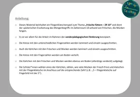 Vorschau - Fördermaterial/Inklusion - Fliegenklatschenspiel: Frösche füttern - ZR 10 - Seite 1