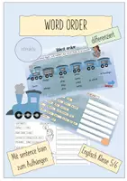 Vorschau - Arbeitsblätter - Word order Simple Present interaktives pdf und Übungen - Deckblatt