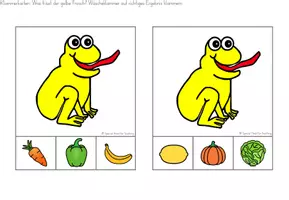 Vorschau - Fördermaterial/Inklusion - Klammerkarten: Frösche füttern - Seite 2