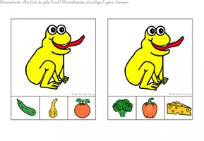 Vorschau - Fördermaterial/Inklusion - Klammerkarten: Frösche füttern - Seite 3