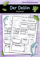 Vorschau - Arbeitsblätter - Steckbrief Delfin - Deckblatt