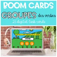 Aperçu - Apprentissages en autonomie - BOOM CARDS Reconnaitre groupes verbes SET 3 - Page de couverture